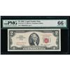 Image 1 : 1963 $2 STAR Legal Tender Note PMG 66EPQ