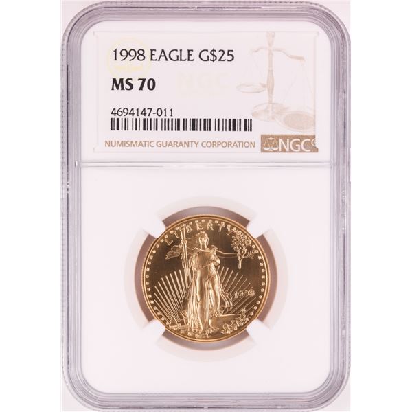 1998 $25 American Gold Eagle Coin NGC MS70