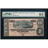 Image 1 : 1864 $10 T-68 Confederate PMG 64EPQ