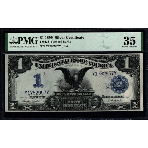 1899 $1 Black Eagle Silver Certificate PMG 35