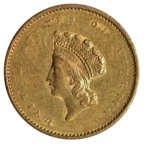 1855 $1 Princess Type 2 Gold Coin