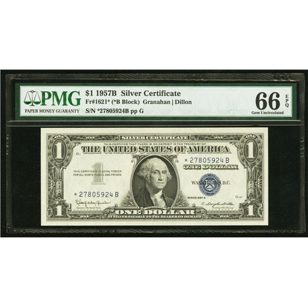 1957B $1 STAR Silver Certificate PMG 66EPQ