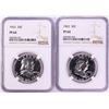 Image 1 : Lot of (2) 1963 Proof Franklin Half Dollar Coins NGC PF64