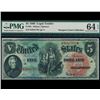 Image 1 : 1869 $5 Legal Tender Note PMG 64EPQ