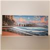 Image 1 : Walfrido Garcia Painting "Dusk To Dawn" Waikiki 16 ''x 40 '' $1,500 Value