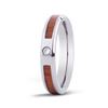 Image 1 : Gift Certificate for 1 Ladies Hawaiian Koa Stone with CZ Titanium Ring