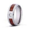 Image 1 : Gift Certificate for 1 Men's Hawaiian Koa Stone with CZ Titanium Ring