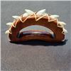 Image 3 : 6 X 3'' Hawaiian Koa Knuckle Duster with Tiger Shark Teeth Gloss