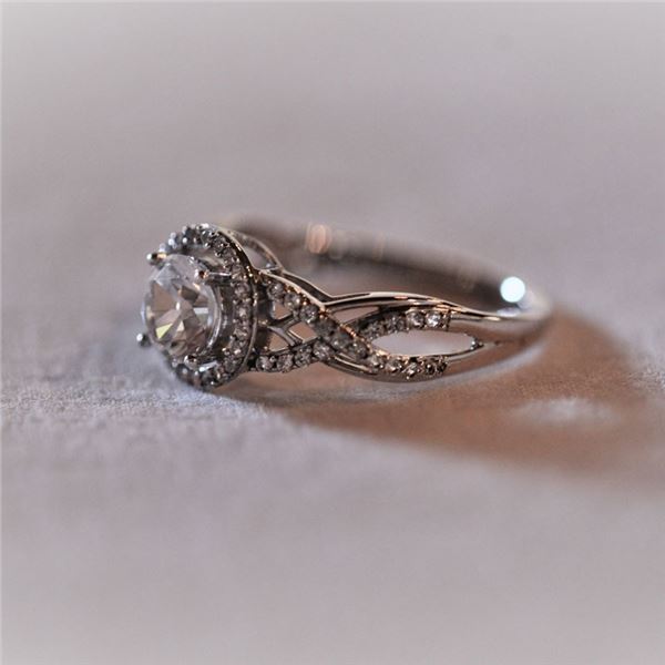Kay Jewelers Halo Ring & Necklace with Sterling Silver Sapphire Pendant