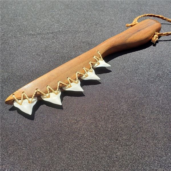 Hawaiian Shark Tooth Knife & Niho Oki Hand Crafted by Lynn Gephart
