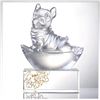 Image 1 : Liulu Handmade Crystal Dog," Heads Up!" New! $750 Retail Value