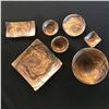 Image 1 : New 64-Piece Wood Grain Melamine Dinnerware Set
