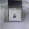 Image 1 : New 14 Karat White Gold Hawaiian Quilt Pendant & Chain