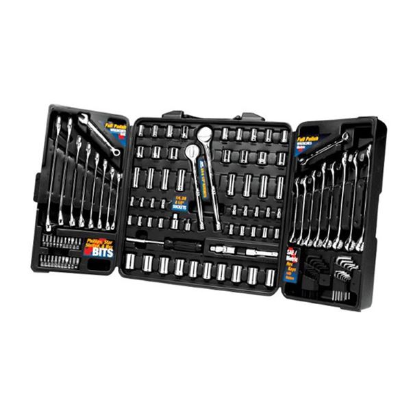 125 Piece Performance Tools Mechanic Tool Set & Cordless Impact Wrench