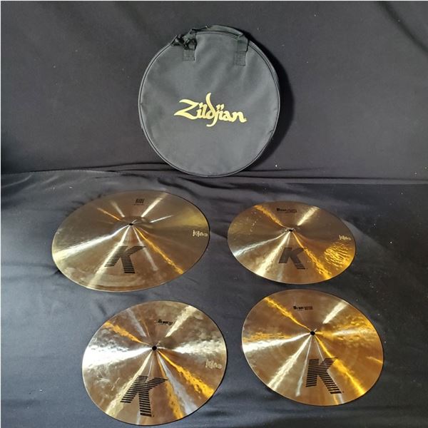 Zildjian K Custom Dry Cymbals 14'' Hi-Hats, 16'' Crash, 20'' Ride & Bag!