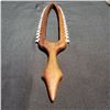 Image 1 : Koa & Shark Tooth Traditional Hawaiian Lei O Mano War Club 24" X 4 1/2"