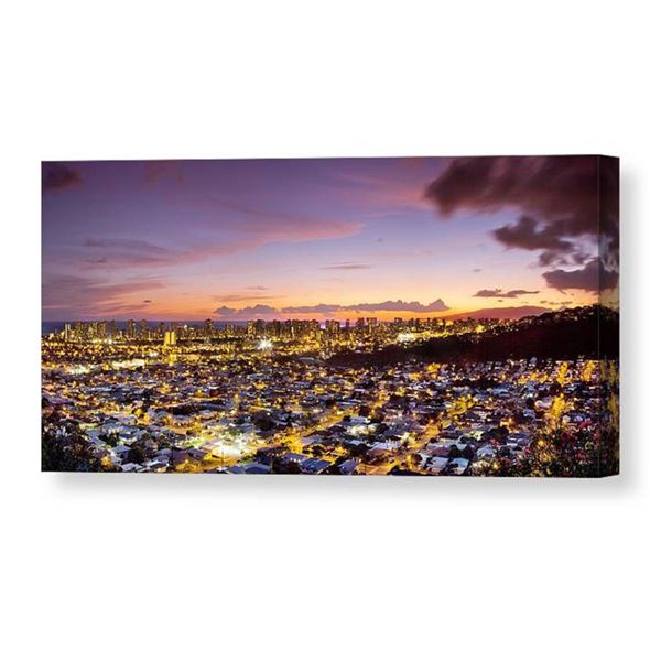 "Electric Honolulu" Photographic Image on Canvas 20" X 40" by Sean Davey