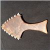 Image 1 : 10 1/2" X 5 1/8'' Medium Hawaiian Lei O Mano Koa with Tiger Shark Teeth