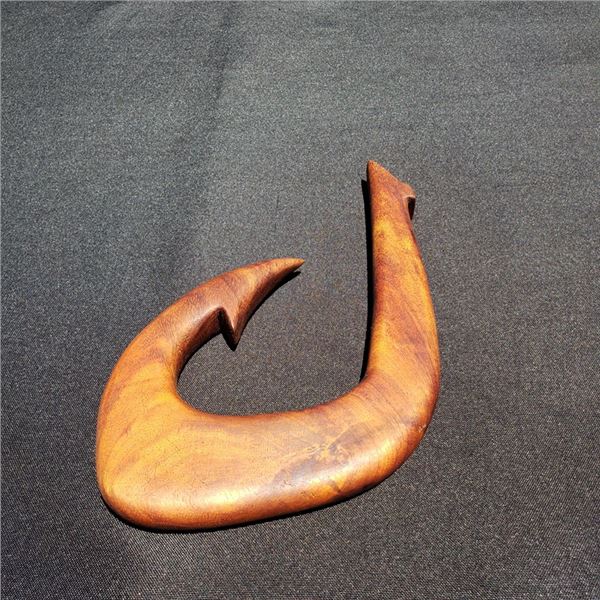 10 1/2" X 5 1/4" Hawaiian Hook Made Out Of Koa