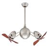 Image 1 : Atlas Acqua AC-MGD2, Chrome with Wood Blades Rotational Ceiling Fan