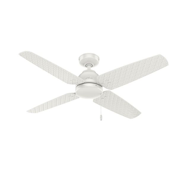 52" Sunnyvale Indoor/Outdoor Ceiling Fan Fresh White Finish, New