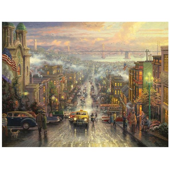 Gallery Proof Print "The Heart of San Francisco" by Thomas Kinkade, New