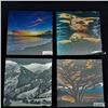 Image 1 : (4) metal framed prints 10 x 10'' by Aaron Chang, New