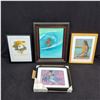 Image 1 : (3) 12 x 15" framed paintings & (1) 16 x 20'' painting by Gallery Olani