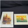 Image 1 : Set of (2): (1) 14 x 11'' , (1) 16 x 12'' Watercolor paintings by Jimi Tablante