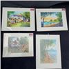 Image 1 : Set of (4): (3) 12 x 16'' (1) 11 x 14'' Watercolor paintings by Jimi Tablante