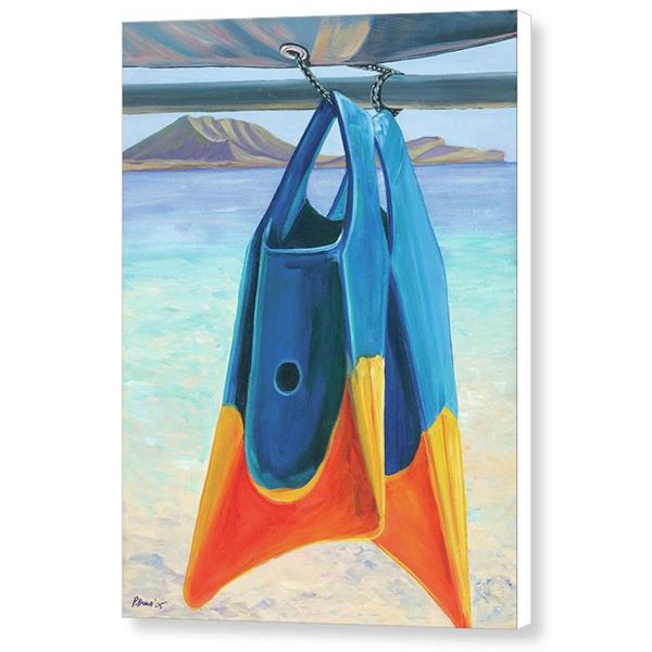 Fins of Kailua 18" X 24" Canvas Painting by Patti Bruce