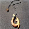 Image 8 : Monkey Pod Hook, Koa Fish Hook Necklaces, Hawaiian Koa Helmet