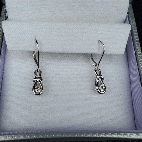 14K White Gold Diamond Earrings from The Wedding Ring Shop, New