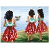 Image 1 : "Little Hula Sisters" 14" x 11" Oil Painting on Canvas by Carol Collette