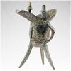 Image 1 : Antique Verdigris Bronze Wine Vessel (Jue') from Lawrence and Scott