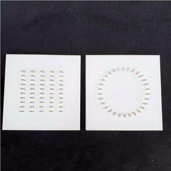 Chris Wood Light Art 2 Pieces 8" x 8" $1200 Value. New in boxes