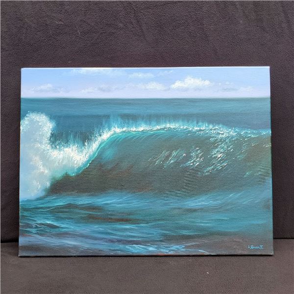 "Glassy Day" Painting on Canvas by Deen Garcia 24" x 18 ''