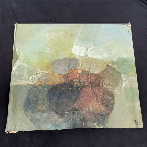 Painting By Lau Chun with Certificate (has damage from aging) $22,500