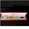 Image 1 : 14k bracelet with Black, Green, Orange and White Jade (gently used)