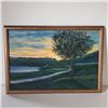 Image 3 : Beautiful Painting of a Lonely Mountain Road 13 x 15 1/2 "