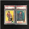 Image 1 : 1969 O-PEE-CHEE GRADED HOCKEY CARD LOT (WATSON/ WALL)