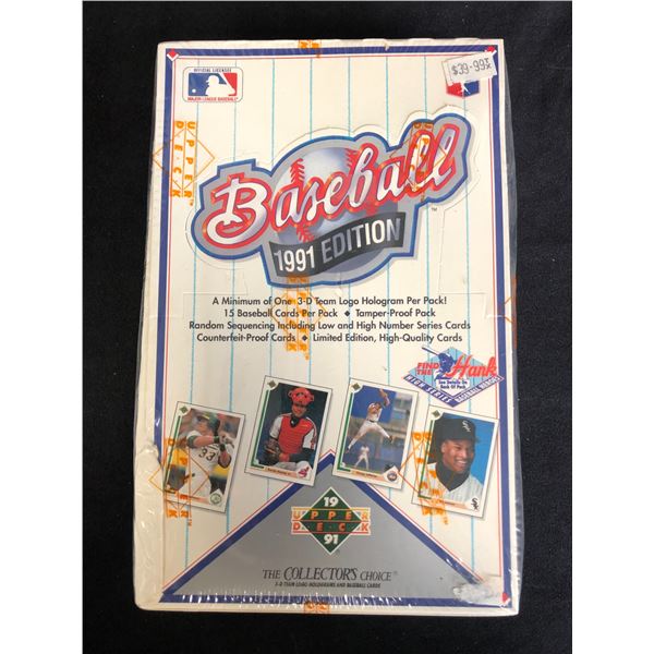 1991 UPPER DECK BASEBALL EDITION BOX