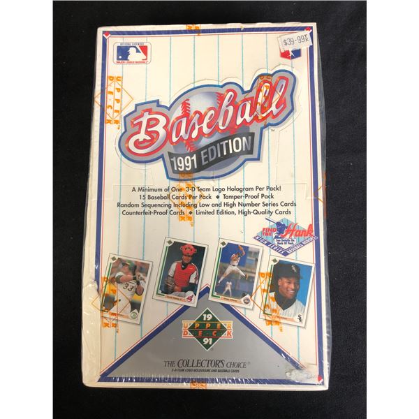 1991 UPPER DECK BASEBALL EDITION BOX