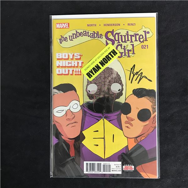 the unbeatable Squirrel Girl #021 (MARVEL COMICS) Signed by Ryan North