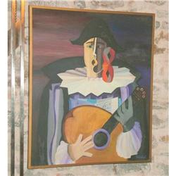 The Singing clown ,oil painting by Carbajal #1741280