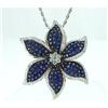 Image 1 : Sensational 18K Sapphire and Diamond Pendant #1741610