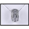 Image 1 : Shimmering 14K White Gold Diamond Pendant #1741611