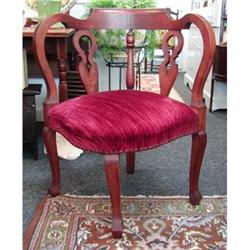 c.1900 Maple Empire Revival Corner Chair #1741721