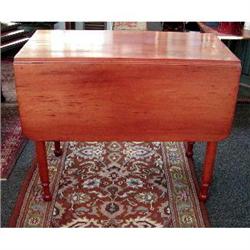 EARLY Primitive Cherry Drop Leaf Table c.1880 #1741723