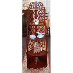 c.1940's Mahogany Corner Etagere  #1741724